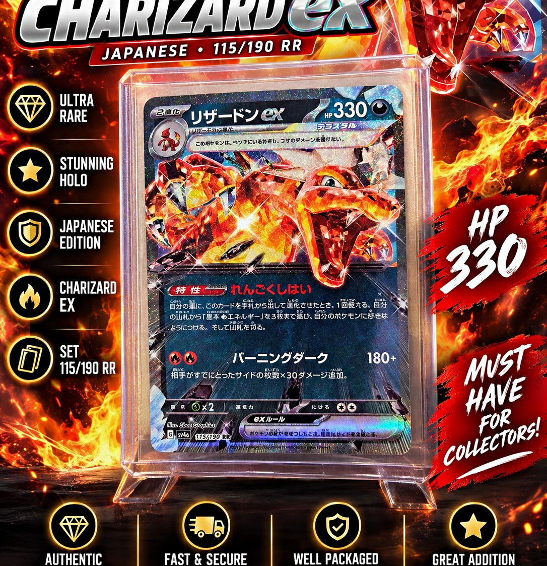 Pokémon TCG Charizard ex 054/091 Paldean Fates Holo DR EN
