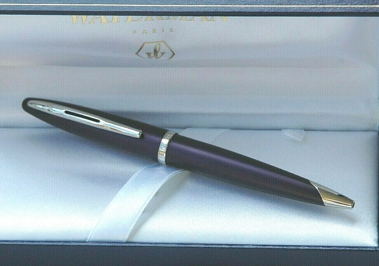 Magnificent Waterman Carene Purple Ballpoint Pen New In Box T29