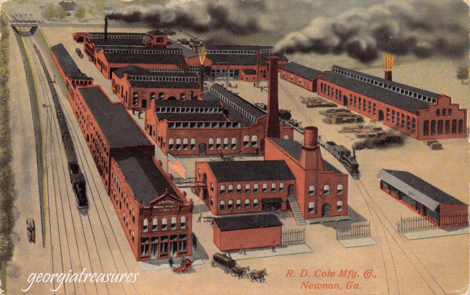 GA~GEORGIA~NEWNAN~R.D. COLE MANUFACTURING~MAILED 1915