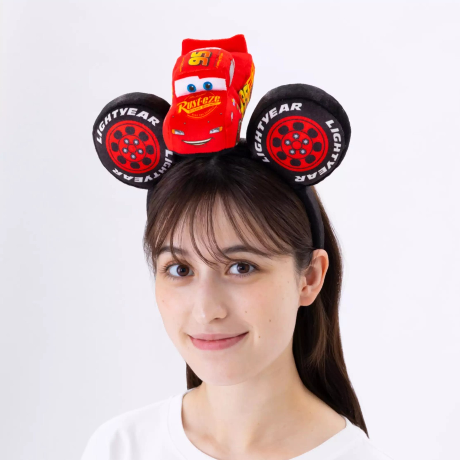 Tokyo Disney Exclusive Cars Lightning McQueen Plush Ear Headband - Ship from US