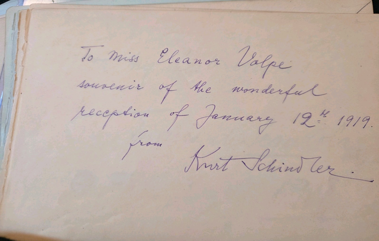 Kurt Schindler Autograph - Metropolitan Opera  Conductor