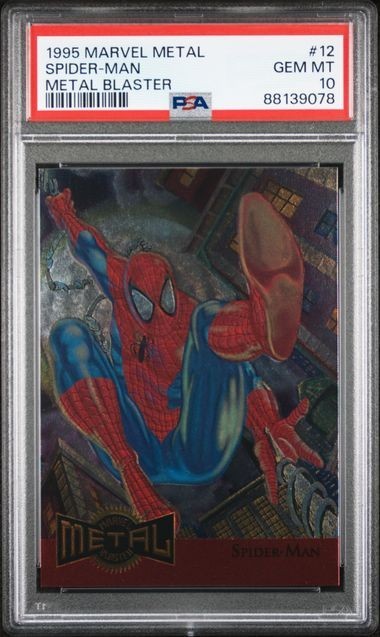 1995 Marvel Metal SPIDER-MAN Metal Blaster #12 PSA 10 Gem Mint Vintage Low Pop