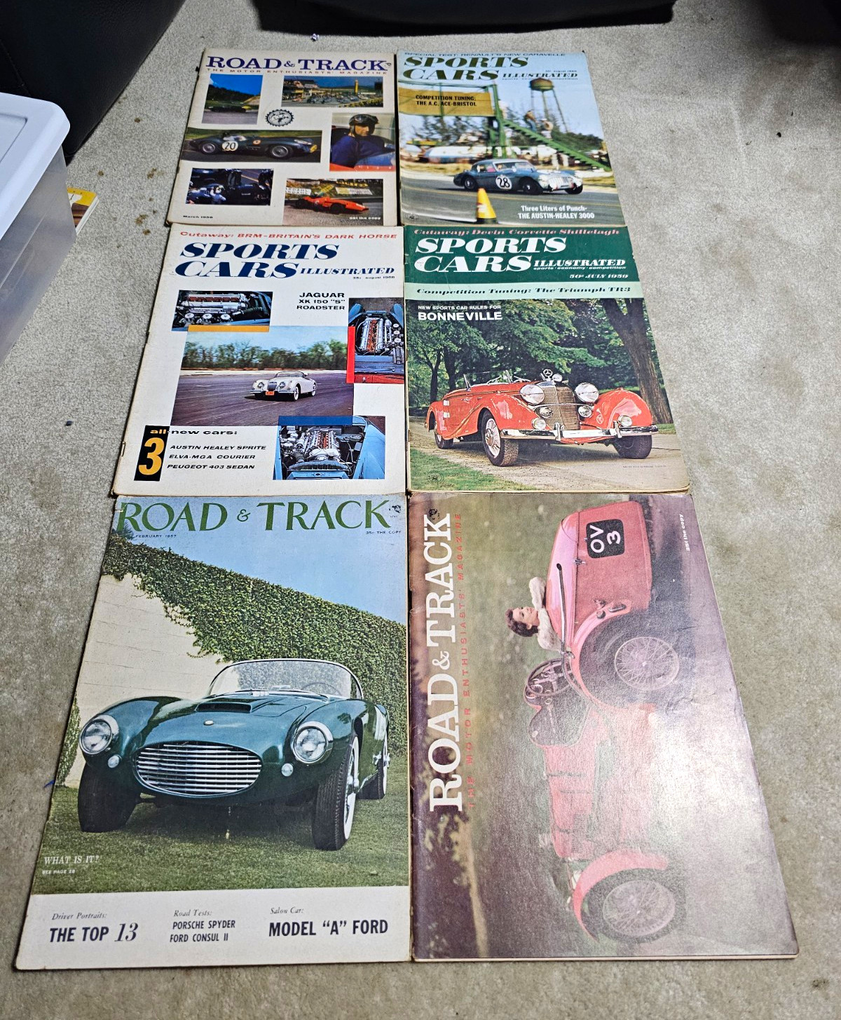 Vintage 1950\'s Car Magazines Lot Of (6)