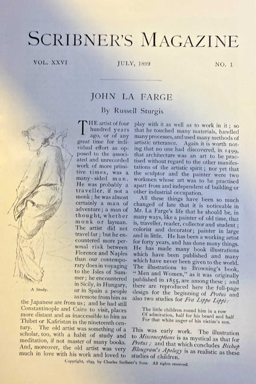 1899 Artist John La Farge illustrated