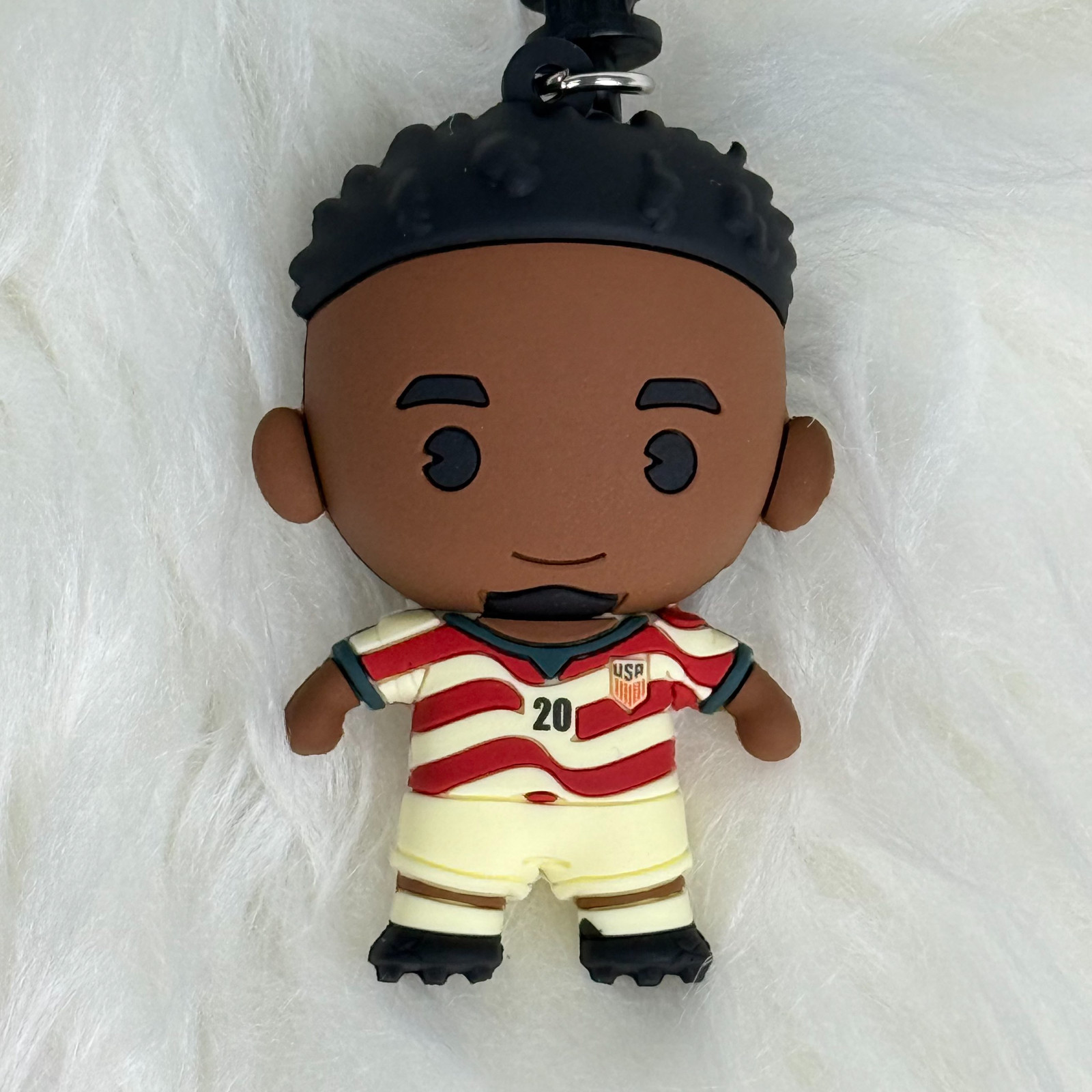 Folarin Balogun USMNT Soccer Team 3D Vinyl Bag Clip Collectible Keychain