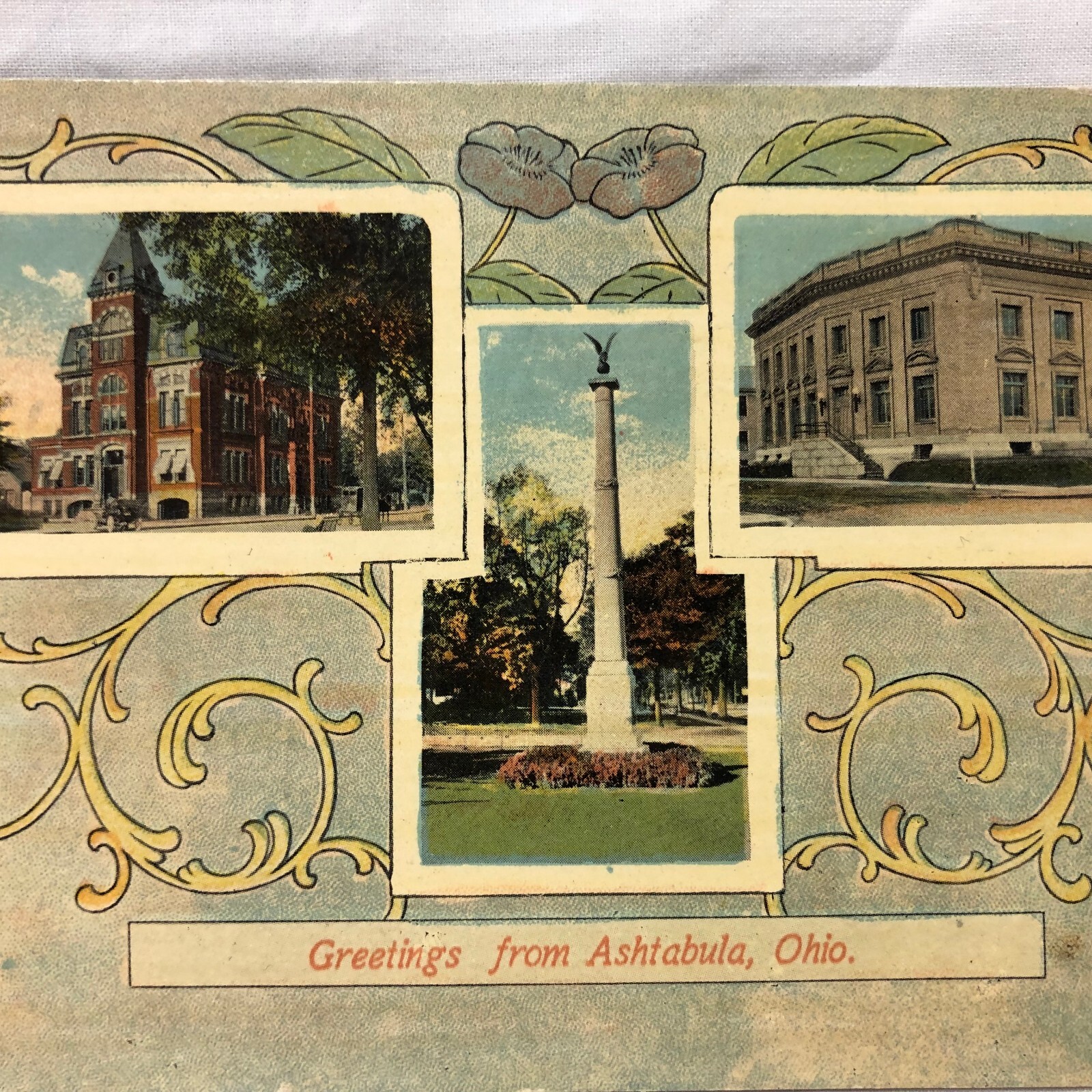 Vintage Ashtabula Ohio Postcard Greeting