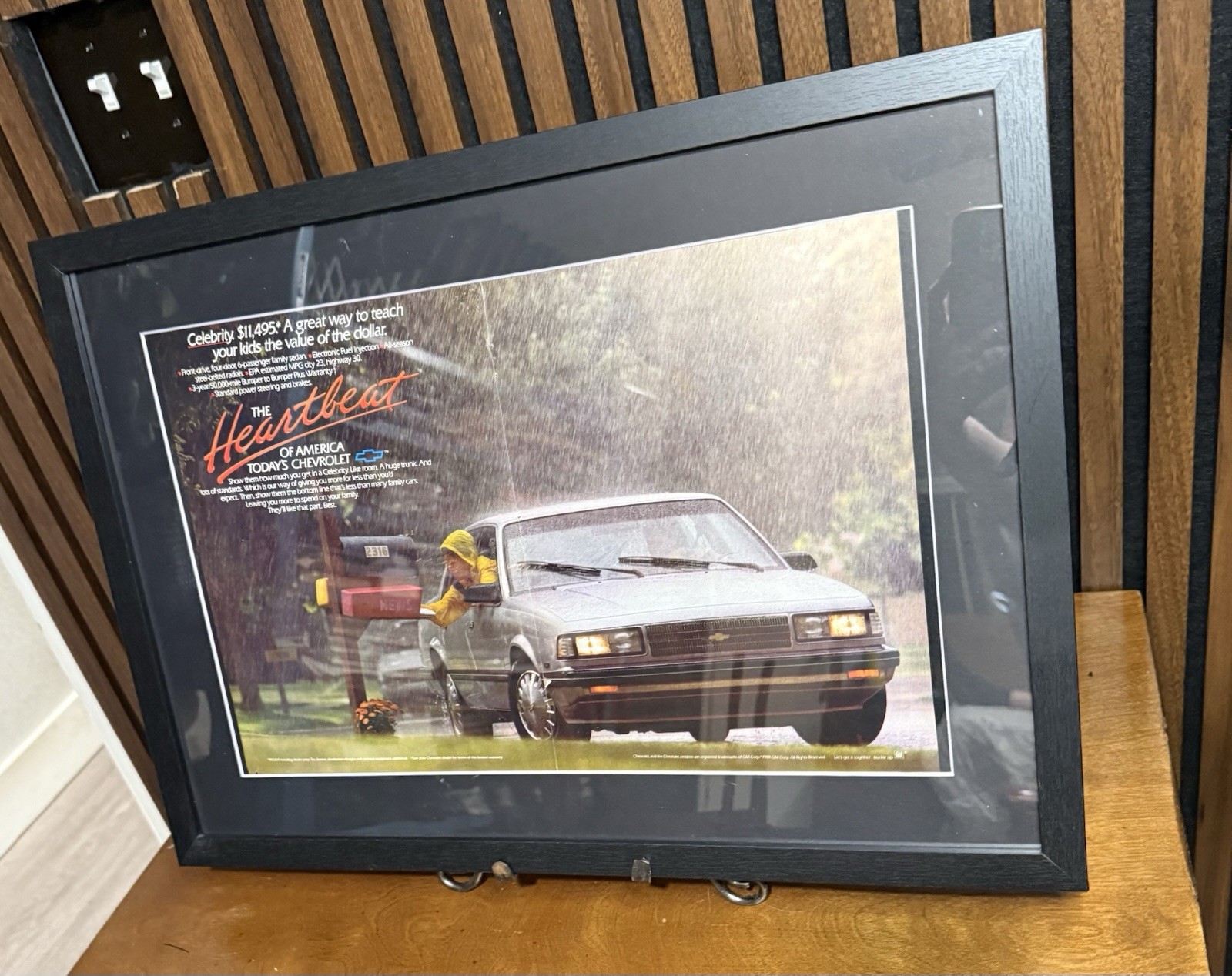 Framed Vintage 1980 Chevrolet Celebrity Ad Wall Art Print