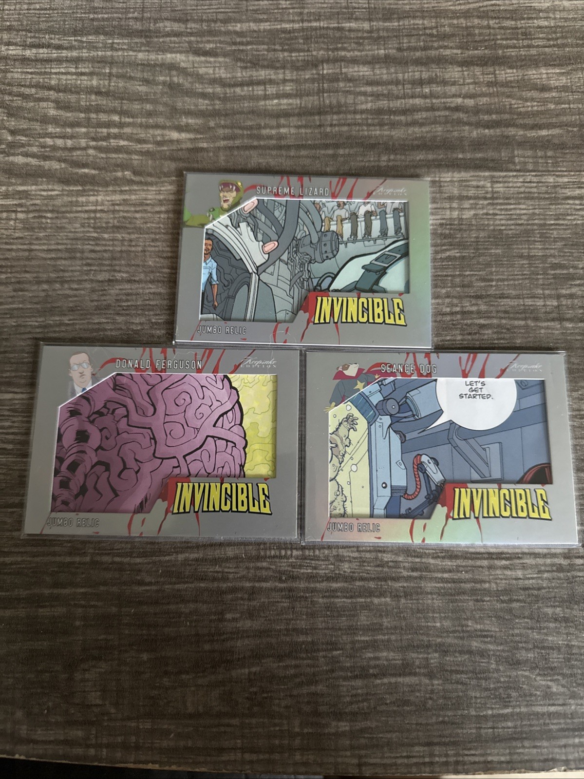Amazon Keepsake Season 2 Invincible Lot Of 3 Jumbo Relic Cards