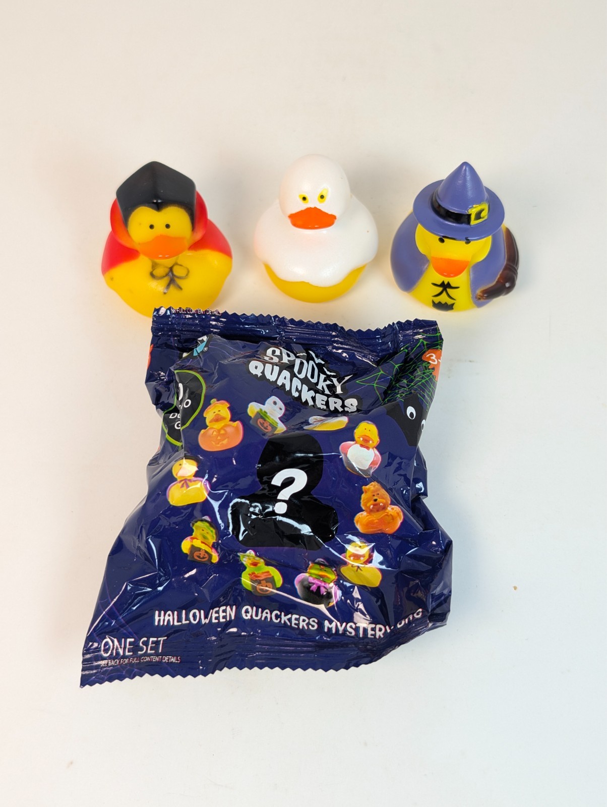 Spooky Quackers Halloween Rubber Duck Mystery Bag Lot of 4 Sealed NEW- Jeep Fans