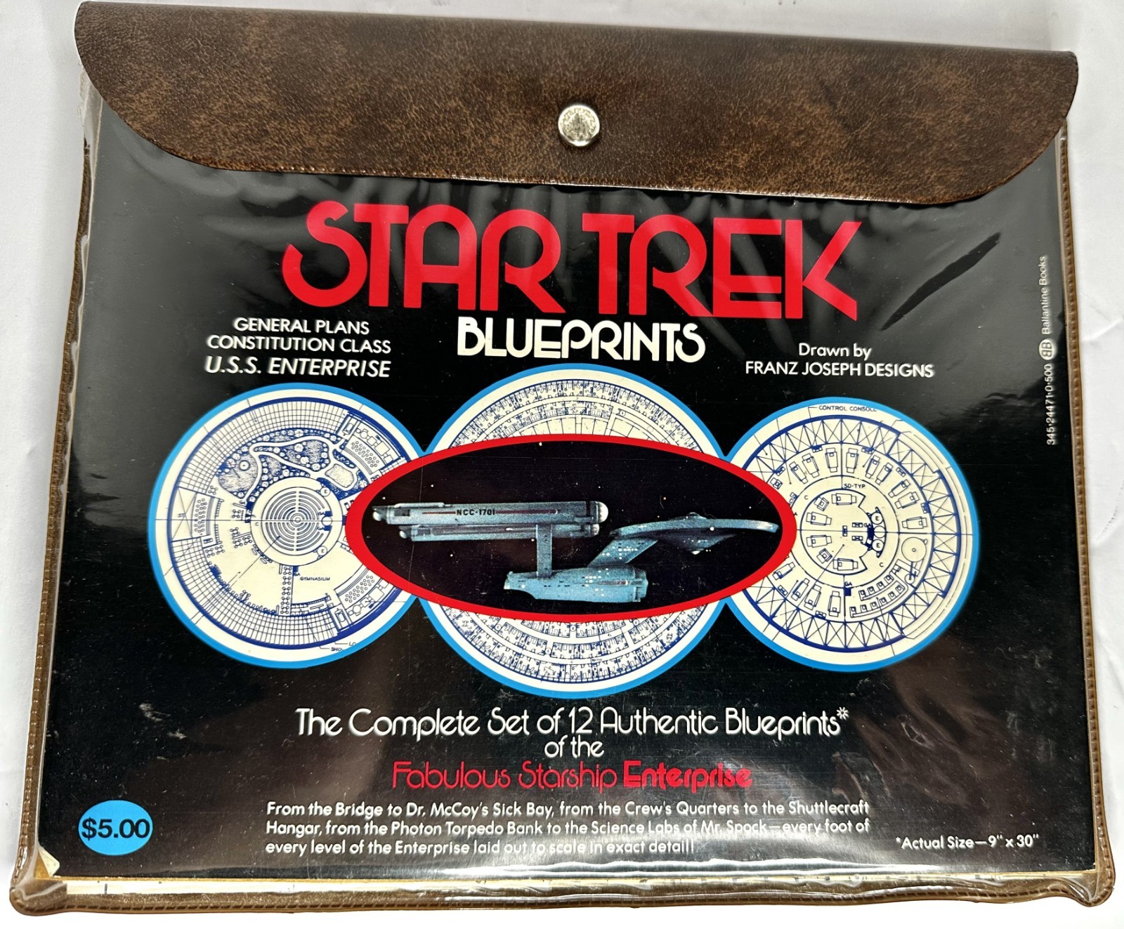 Vintage Star Trek USS Enterprise Blueprints Complete 12 Sheet Set 1975