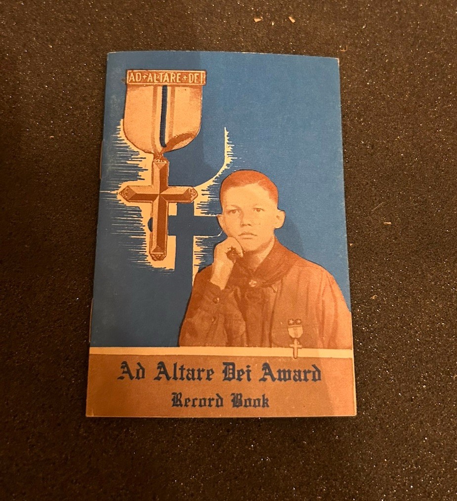 1962 BSA Ad Altare Dei Award Record Book Catholic Boy Scouts No 3093