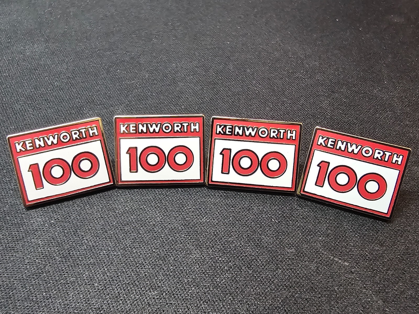 4-Pack Kenworth 100 Year Centennial Lapel Pins Semi Truck Driver Gift Lot KW NEW