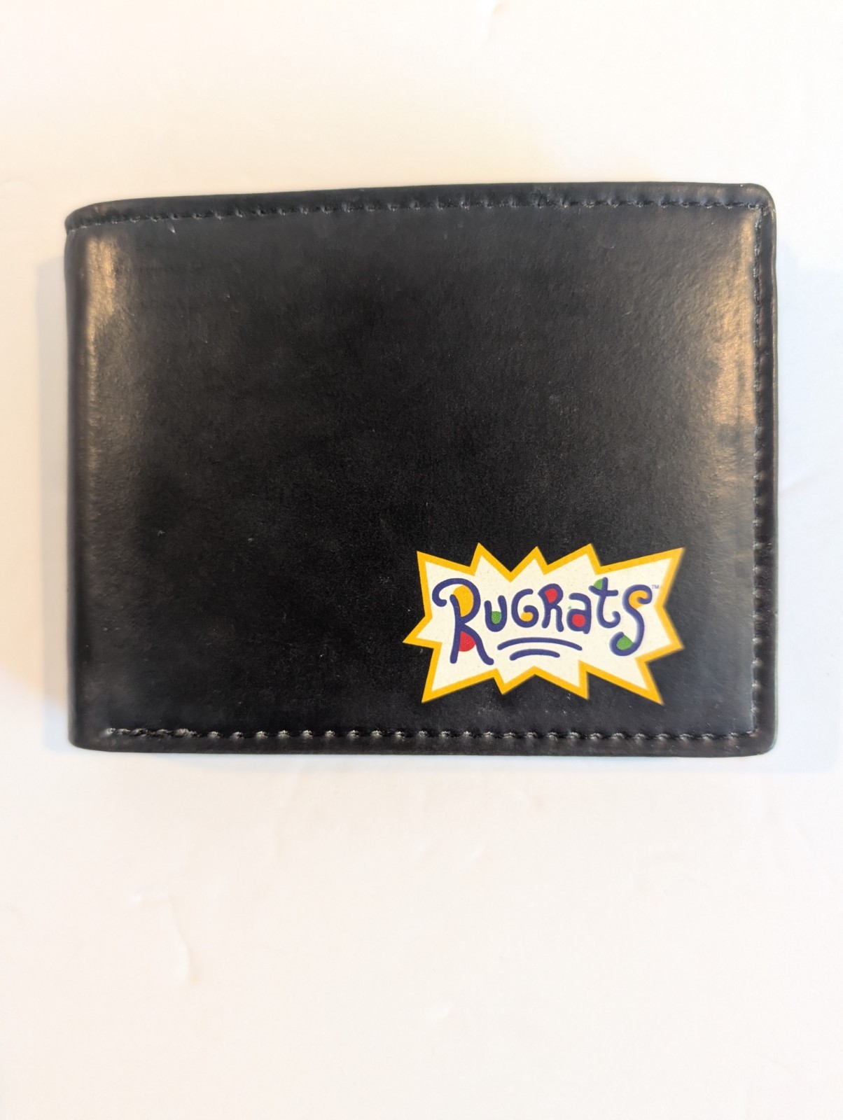Vintage 90's Rugrats Bi-Fold Black Wallet.  Multiple Pockets Std Size Excellent