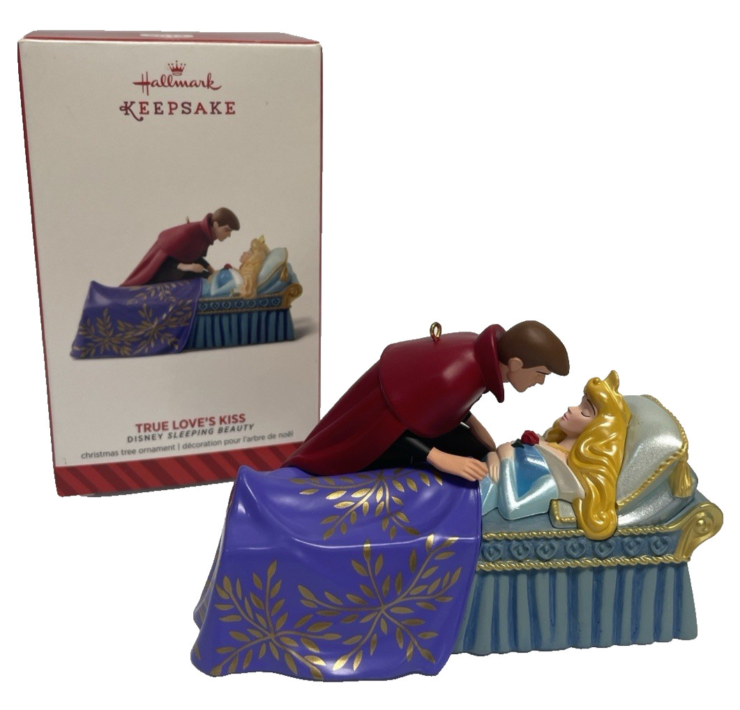 2014 Hallmark  Disney Aurora Sleeping Beauty True Love's Kiss Ornament & Box