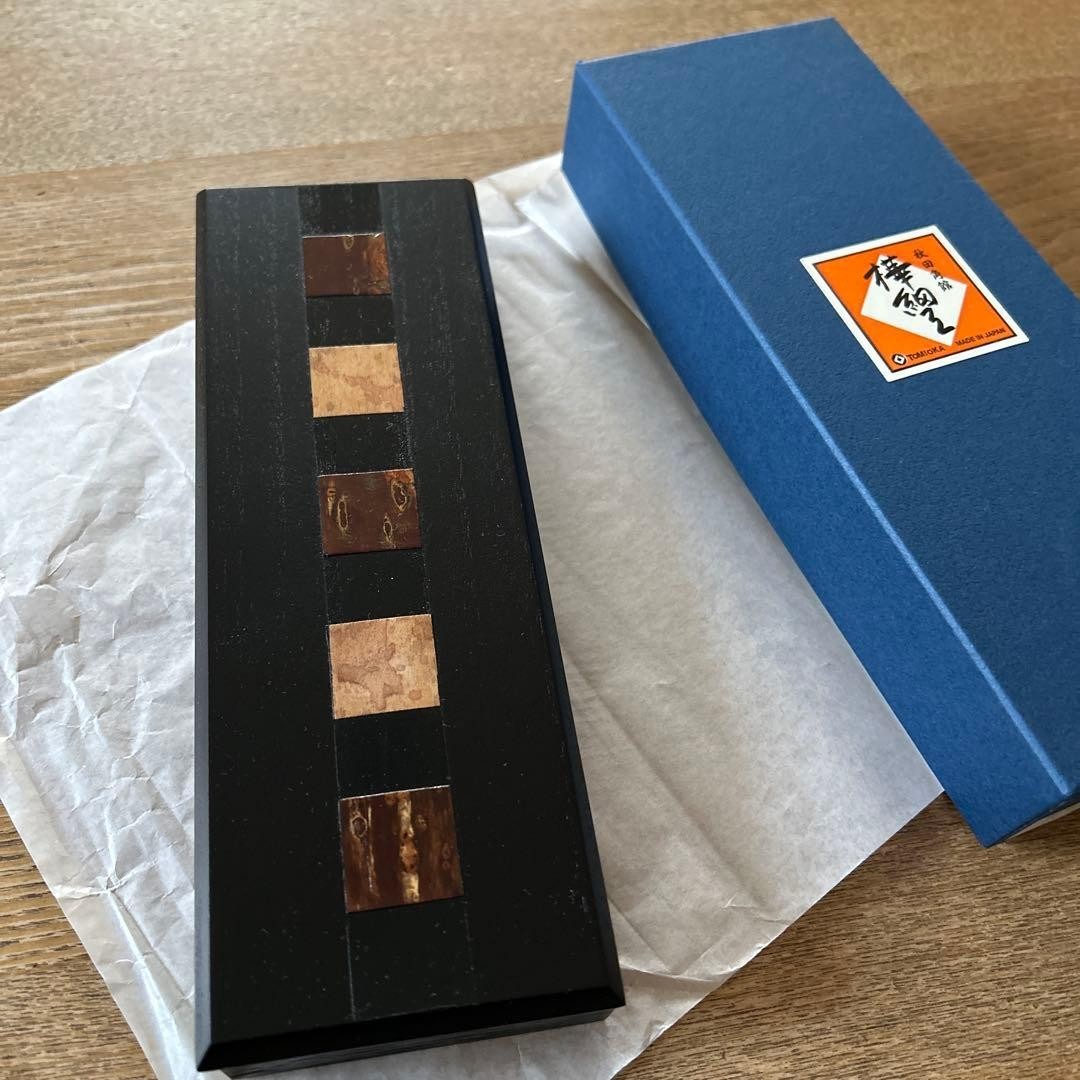 Japanese Solid Birch Wood Pen Case with Cherry Bark – Limited Edition Black