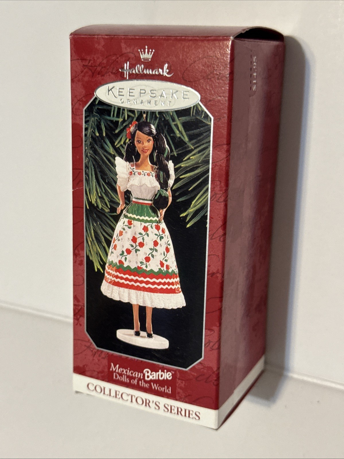 VINTAGE 1998 HALLMARK MEXICAN BARBIE DOLL KEEPSAKE CHRISTMAS ORNAMENT • NIB