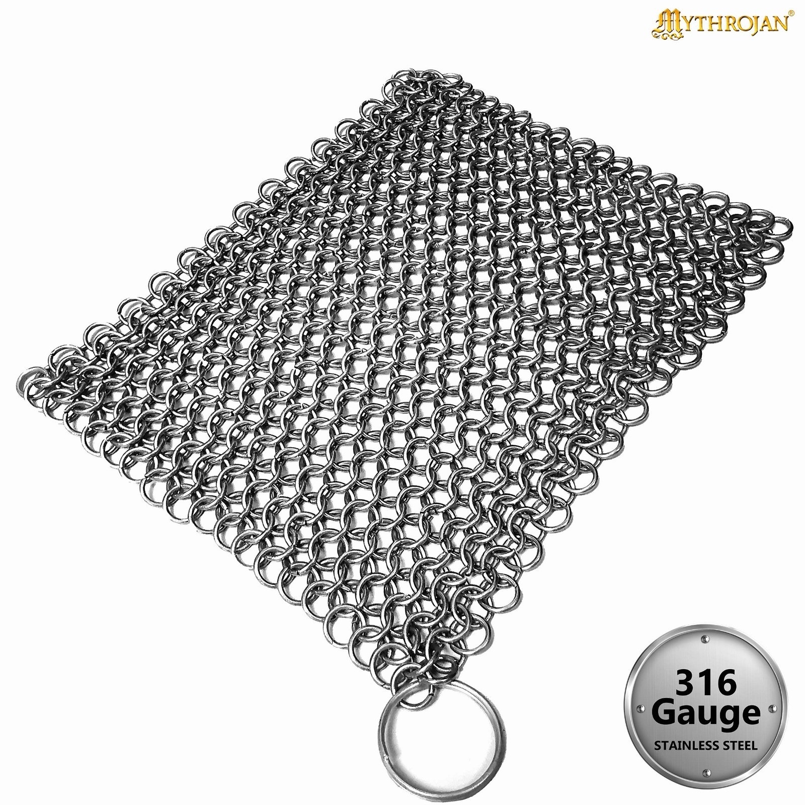 Cast Iron Scrubber 316 L  Stainless Steel Skillet Cleaner (15 X 15cm)