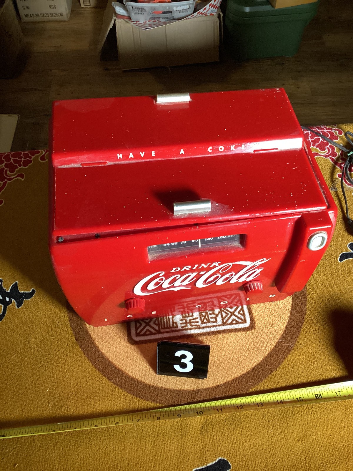 #3 Coca-Cola Old-Tyme Cooler Cassette Radio OTR-1949 Soda Red Cooler 