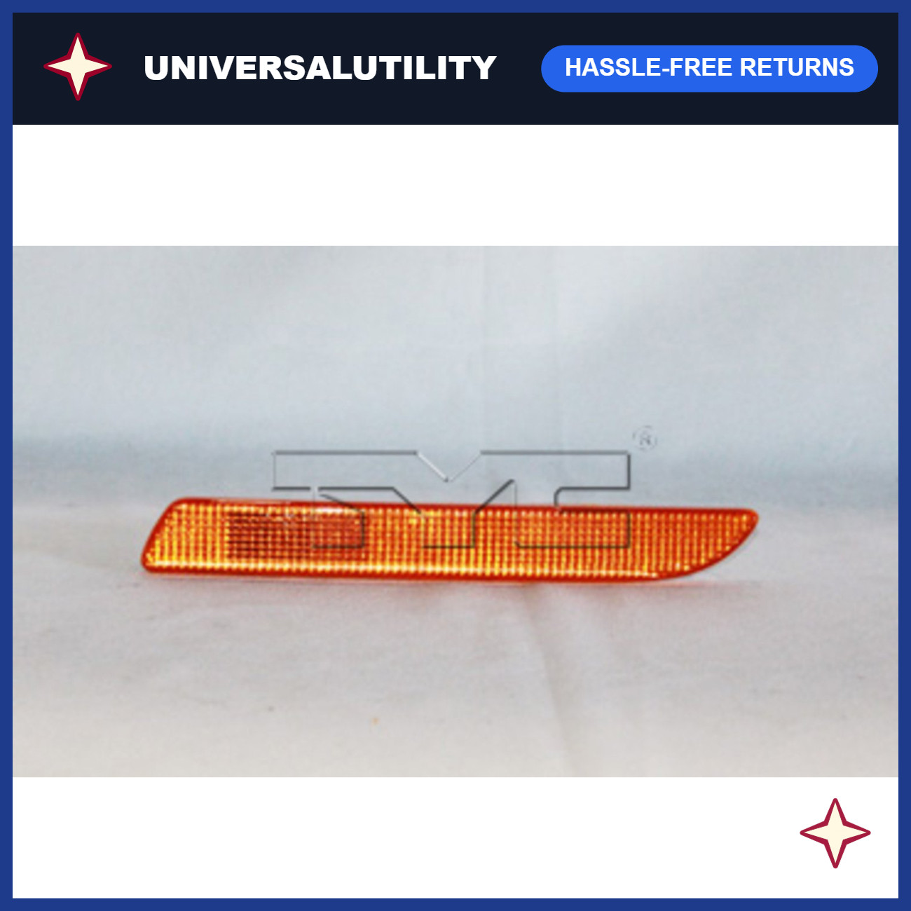 TYC Left Side Marker Light Compatible with 2003-2007 Saab 9-3