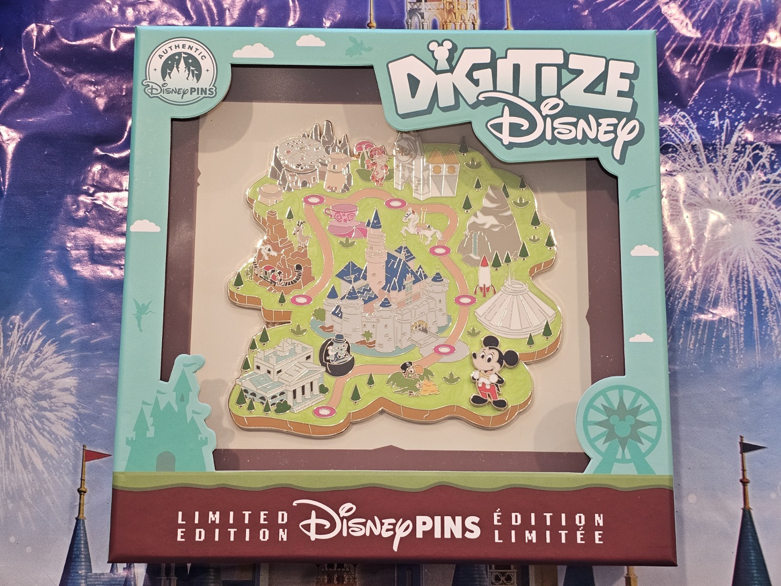 2026 Disney Parks Digitize Disneyland DLR Map Jumbo Pin LE 2500