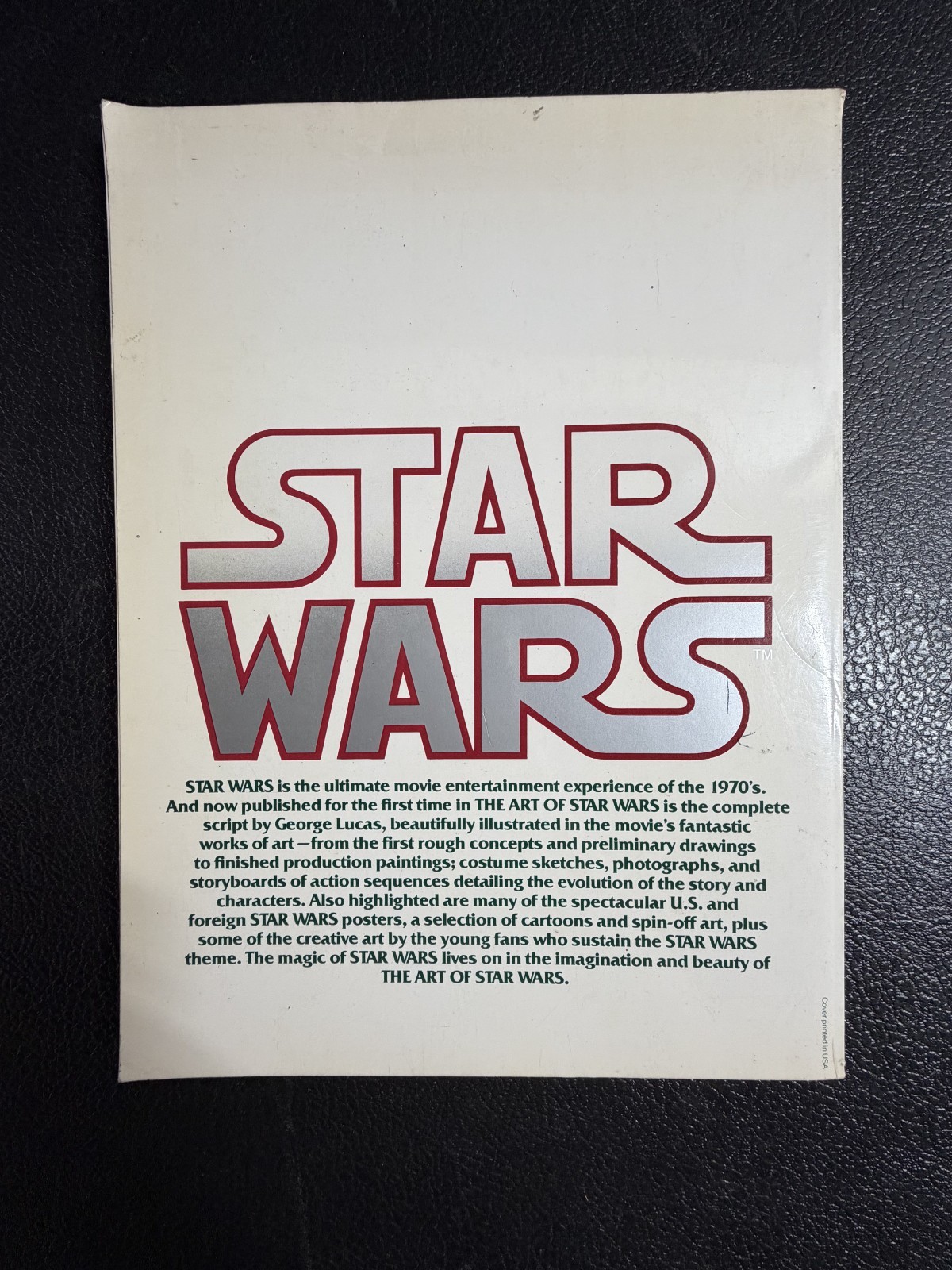 The Art Of Star Wars 1st Edition HC Script By George Lucas Carol Titleman 1979
