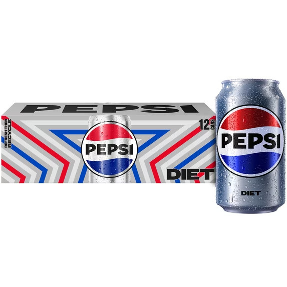 Diet Pepsi Cola Soda Pop  12 fl oz 12 Pack Cans 