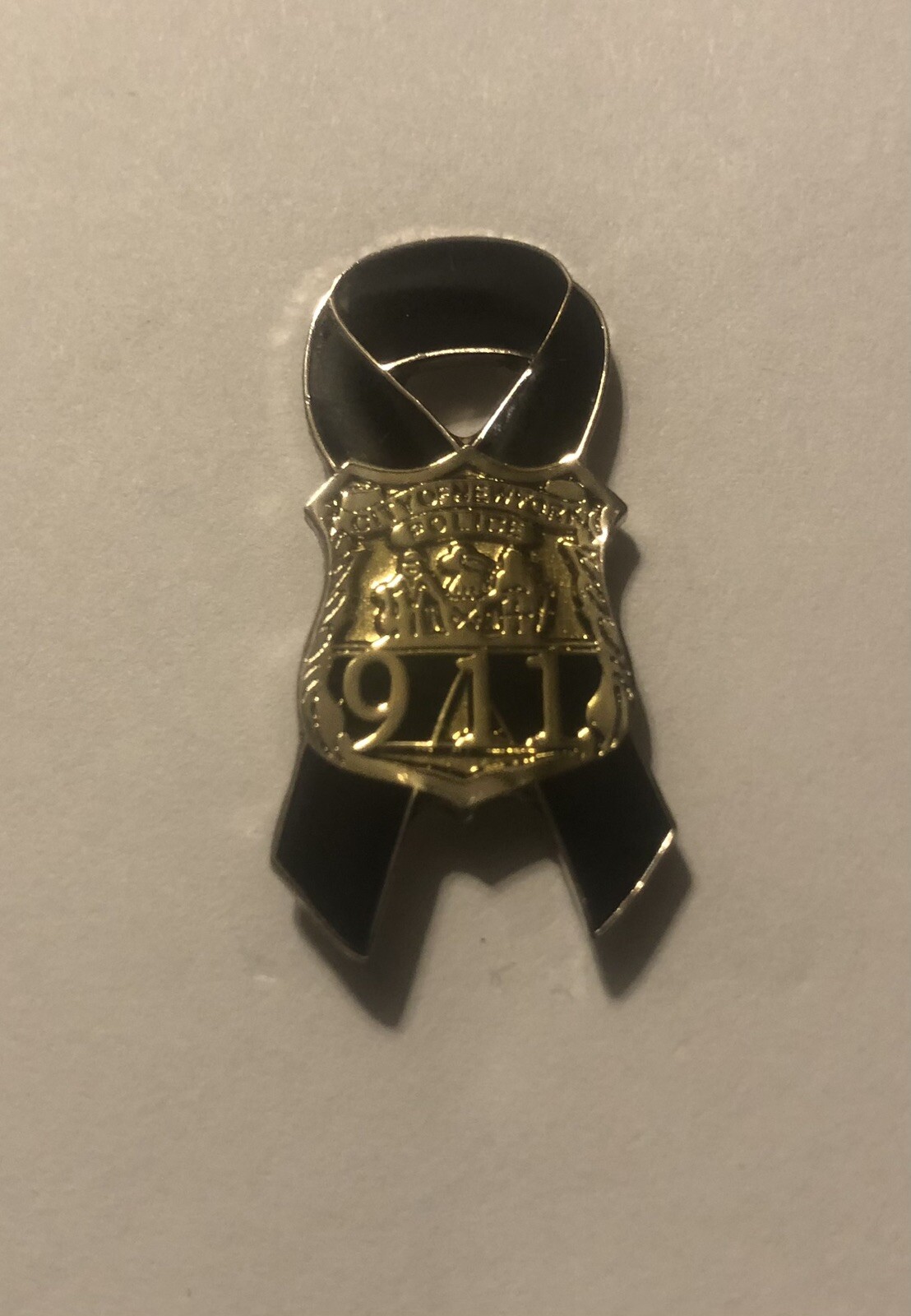 City Of New York Police 9/11 Memorial Ribbon Pin