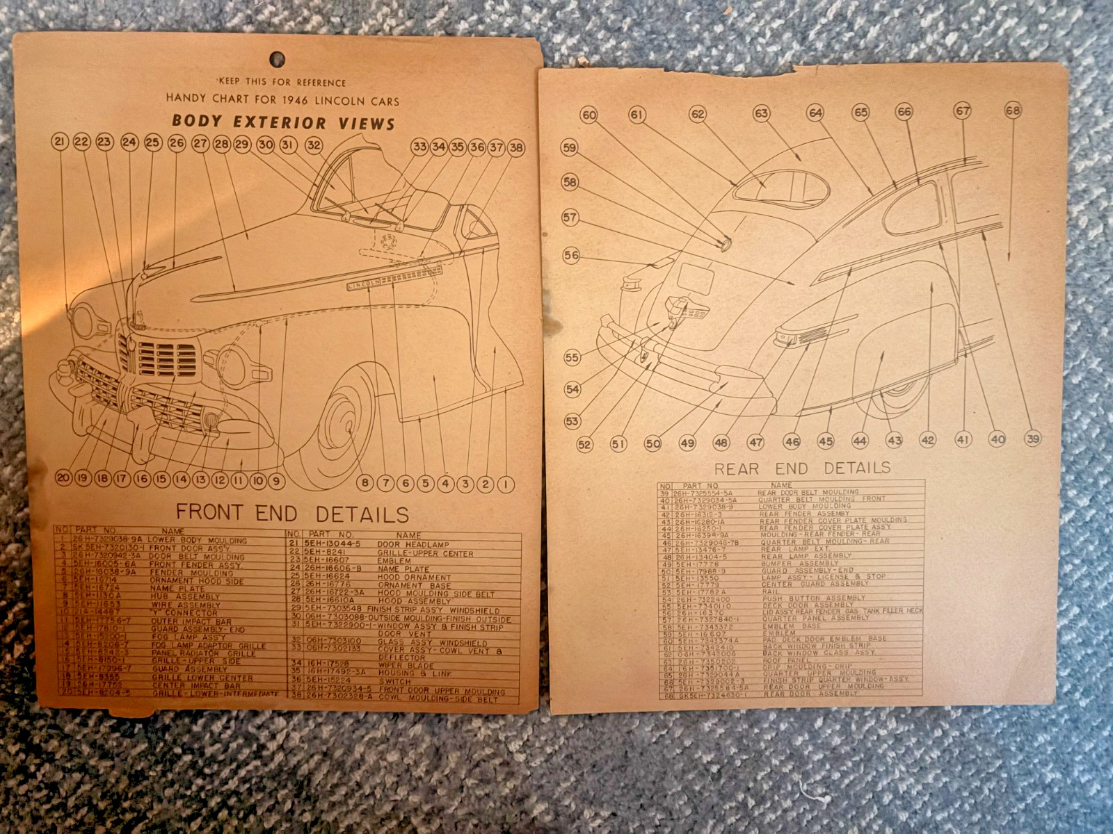 FREE SHIP 1946 Lincoln Body Exterior Views Automobilia Ephemera