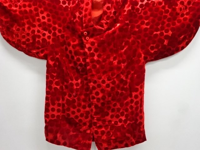 7866265: JAPANESE KIMONO / ANTIQUE COAT / TAISHO ROMAN / VELVET / DOTS 7866265: JAPANESE KIMONO / ANTIQUE COAT / TAISHO ROMAN / VELVET / DOTS