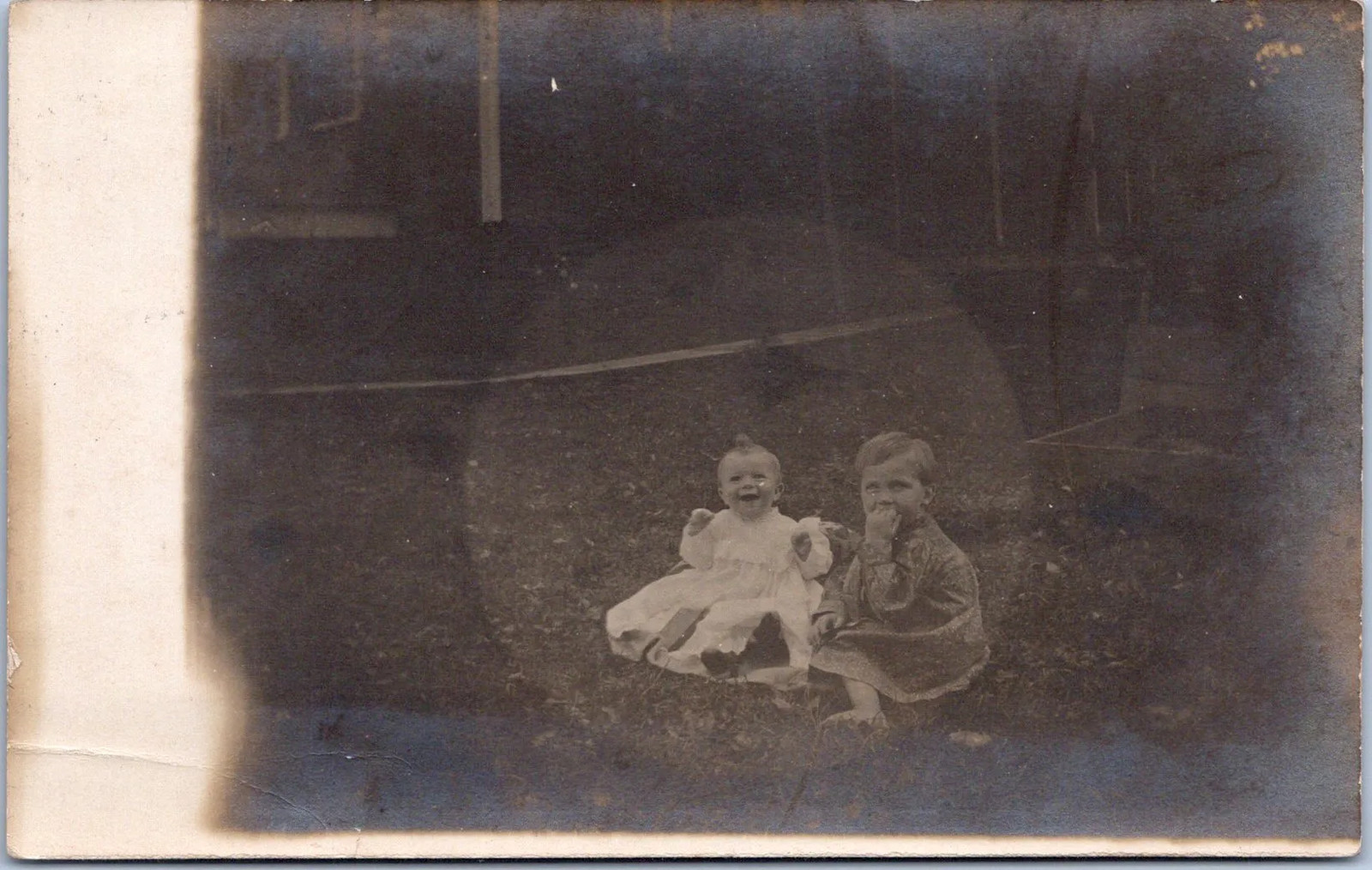Tarkio, Missouri - Two Children - RPPC