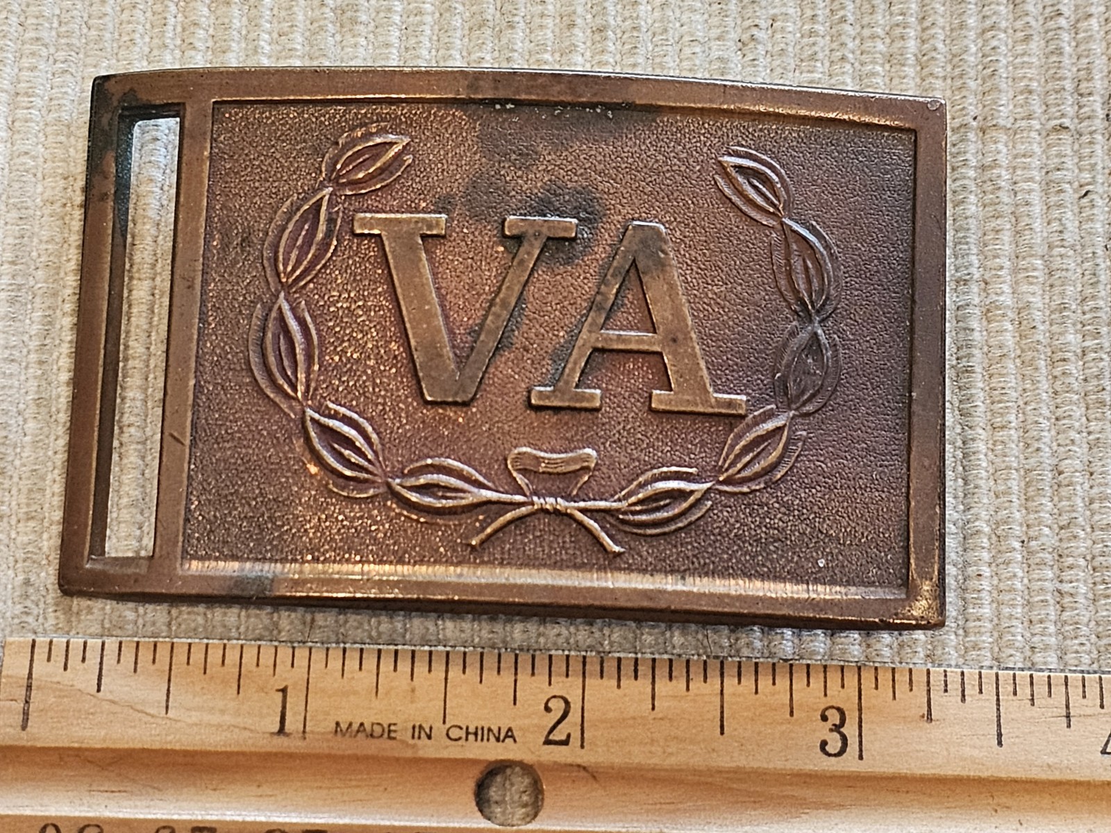 1864 Civil War Belt Buckle Confederate Virginia Maker Marked Cottrell Co L@@K