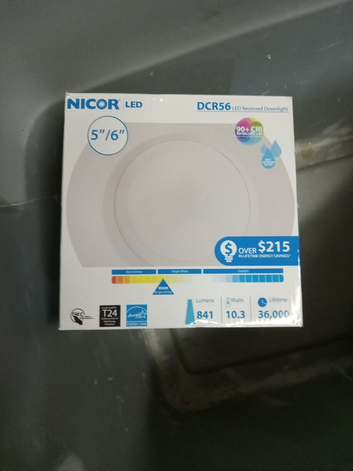 Nicor LED DCR56 Recessed Downlight 10.3 Watts 5/6 Inch
