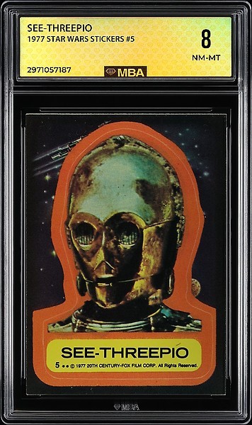 1977 Topps Star Wars Stickers #15 SEE-THREEPIO C-3PO MBA 8 NM-MT