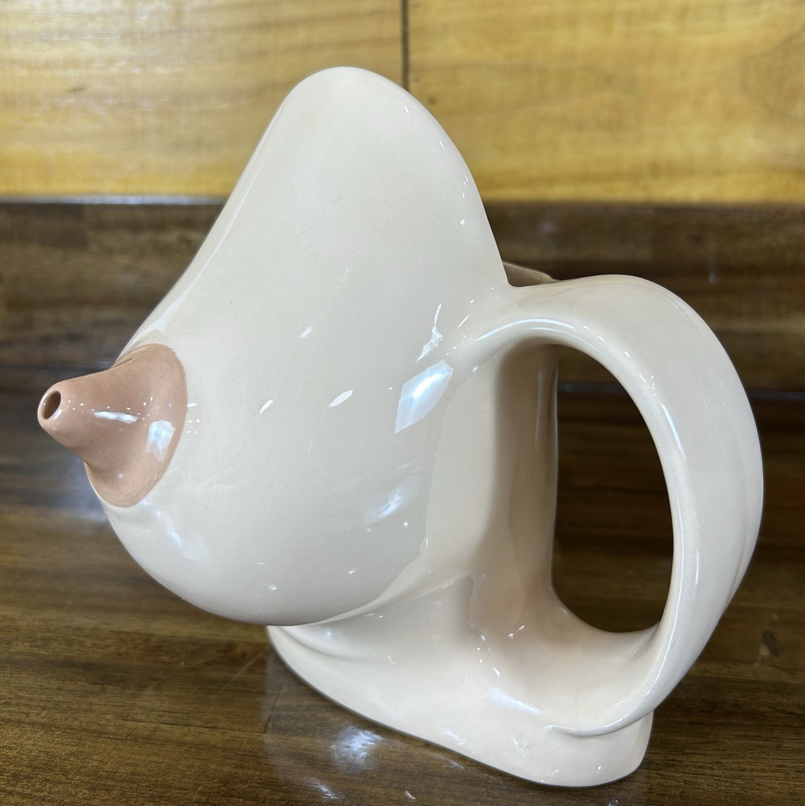 Vintage 70's 80's Ceramic Boob Breast Novelty Sipper Coffee Cup Mug Nipple
