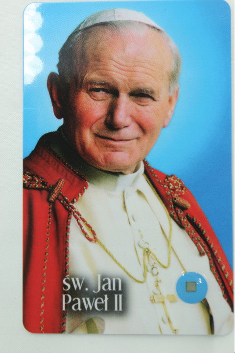 POPE JOHN PAUL II RELIC EX INDUMENTIS 2ST CLASS PRIVATE SECRETARY CARDINAL GIFT