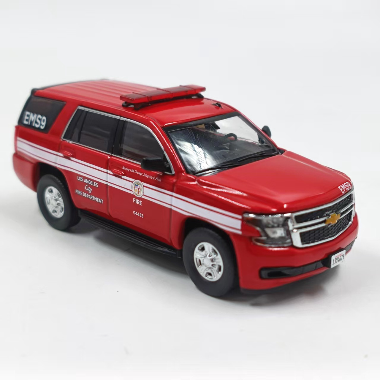 1:64 TAHO LAFD Los Angeles Fire Department Fire Truck Alloy Model Car Display