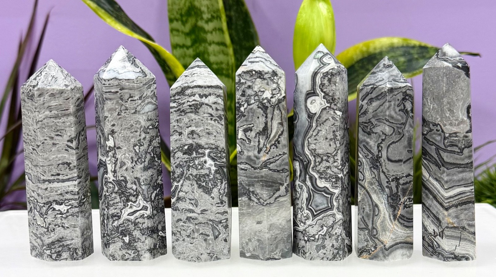 Wholesale Lot 2 Lb Natural Picasso Jasper Obelisk Tower Point Crystal