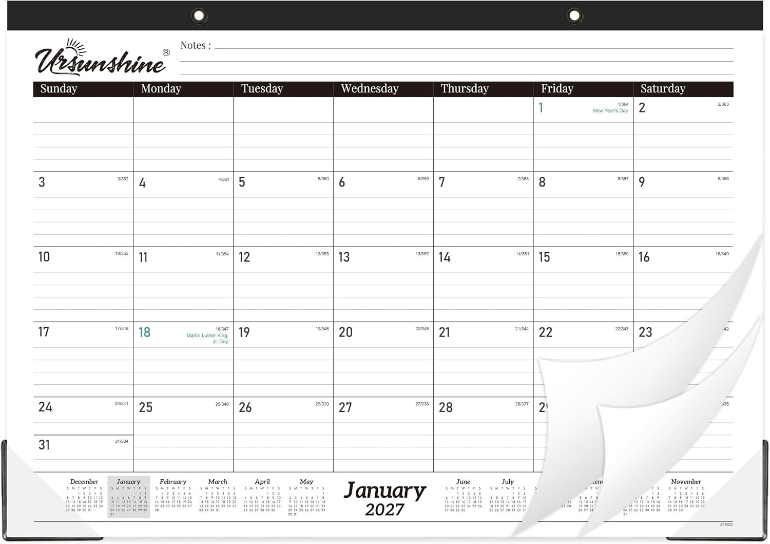 2027 Desk Calendar - 18 Monthly Desk Calendar 2027, 17\