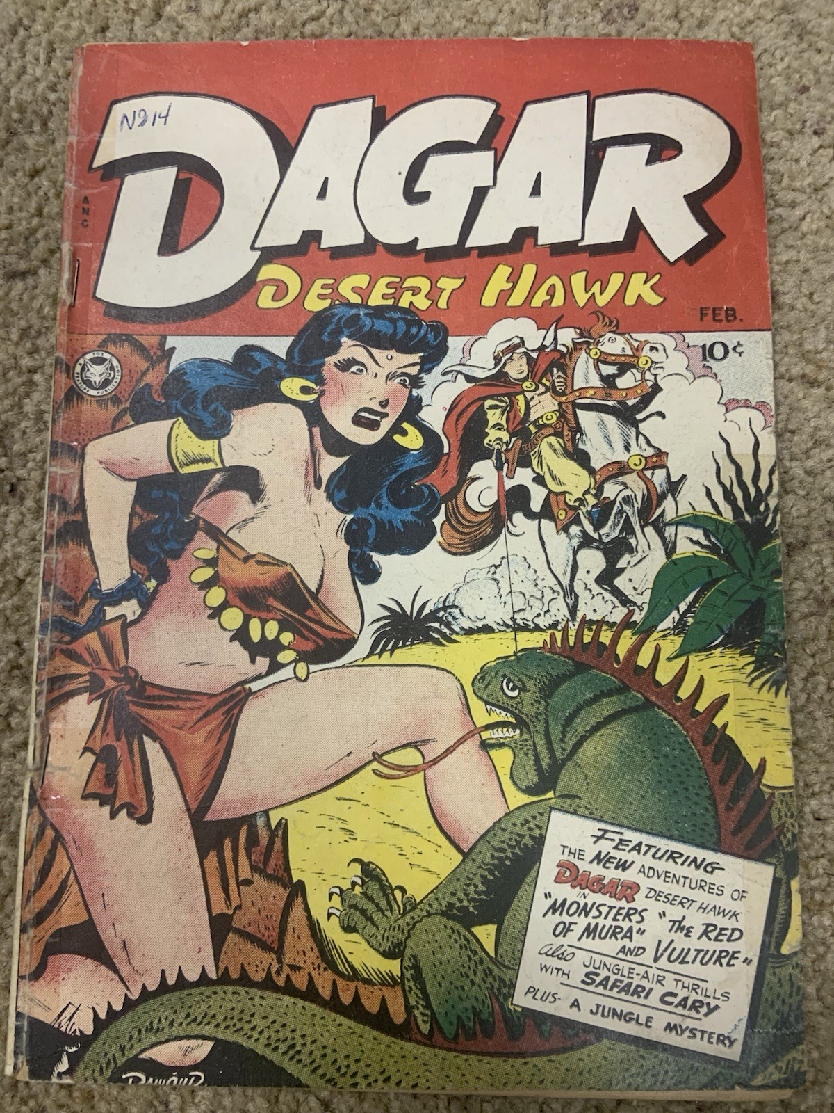 Dagar Desert Hawk #14 (1) - 1948 GGA Classic Bondage Cover Negligee panels FOX