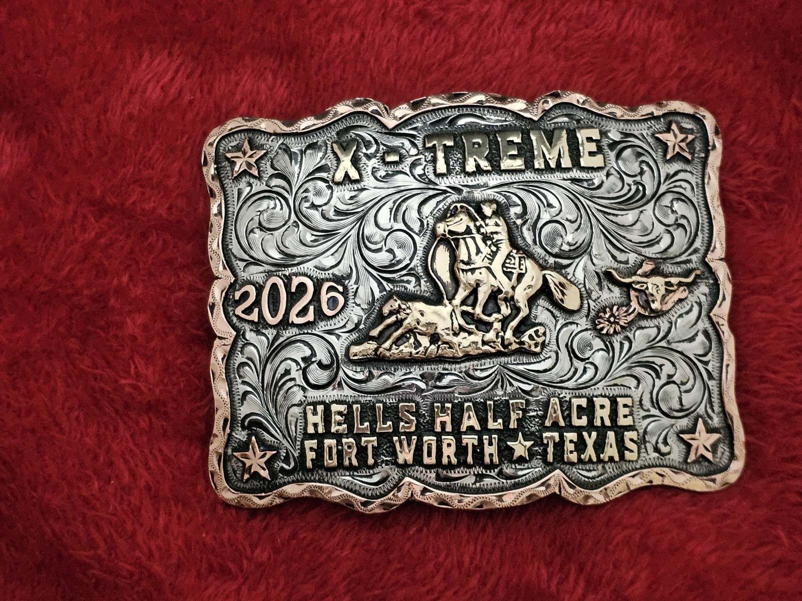Calf Roping X~Treme☆2026☆ RODEO CHAMPION☆Hells Half Acre☆TROPHY BUCKLE☆Rare☆X79
