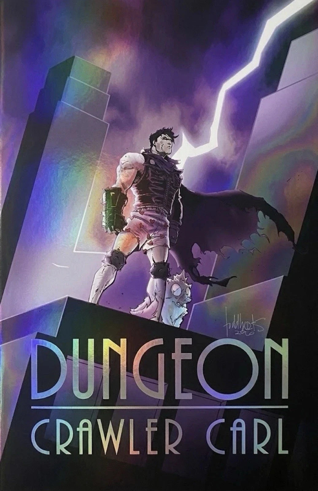 Dungeon Crawler Carl #0 Todd Beats Purple Foil Batman Homage *PRESALE 10/7*