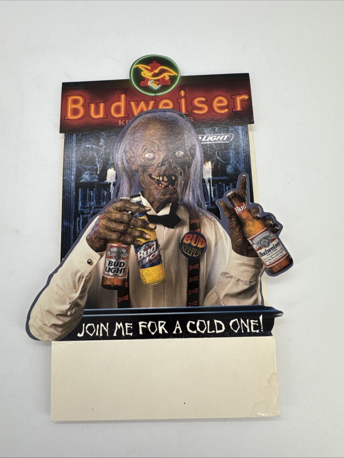  THE CRYPTKEEPER TALES FROM THE CRYPT BUDWEISER DOUBLE SIDED ADVERT SIGN 95 