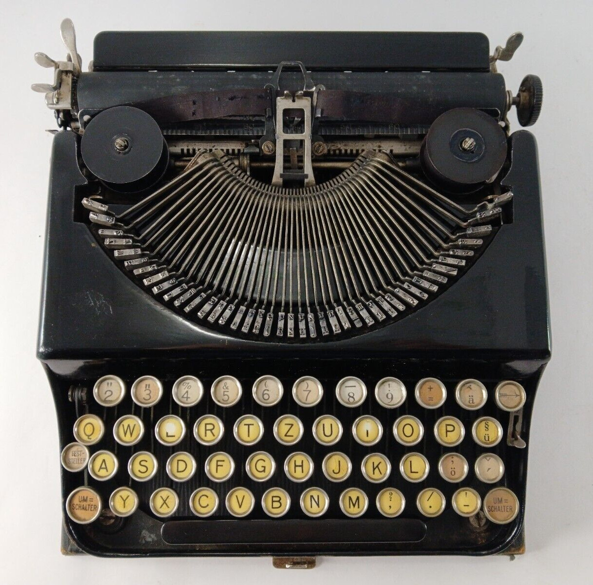 VTG Antique 1920's Remington Portable Typewriter w/ German Type Keys WORKS Rare