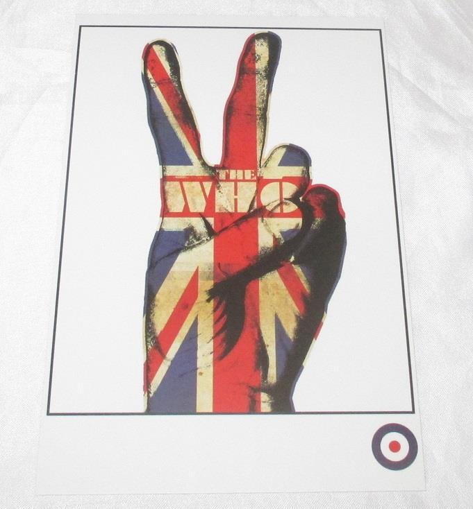 The Who Peace Sign Official Postcard Rock