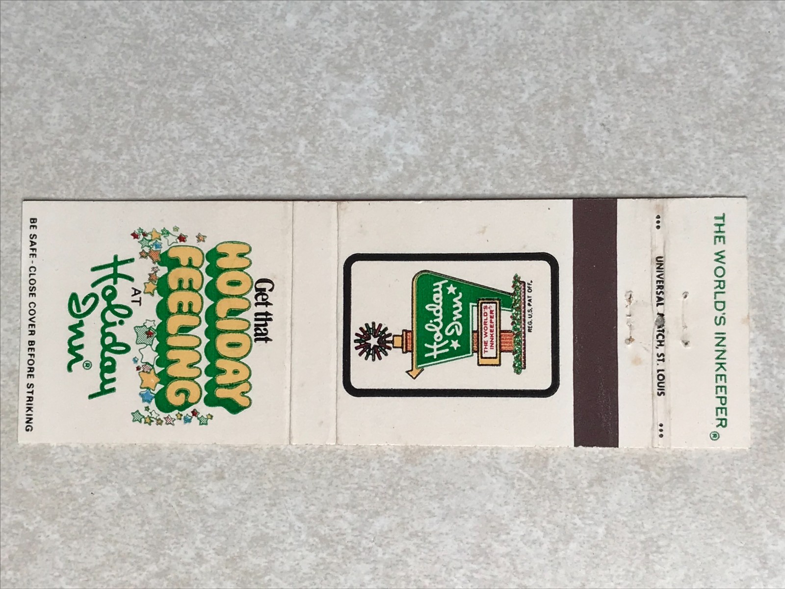 H378 Vintage Matchbook Cover Holiday Inn Holiday Feeling, Billings MT Montana