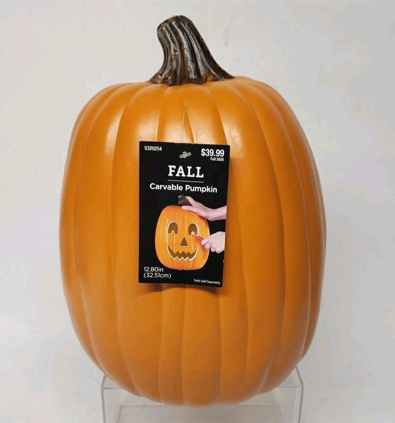 Funkins Carvable Pumpkin Halloween 13” Hobby Lobby Artificial Pumpkin