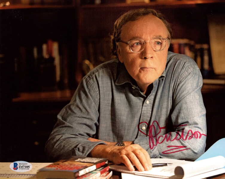 JAMES PATTERSON SIGNED 8x10 PHOTO MYSTERY WRITER ALEX CROSS RARE BECKETT BAS