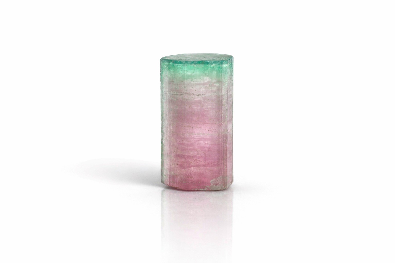 Paprok Bicolor Tourmaline Crystal -Pink Body Blue Cap -13.3g -Clean Prism-