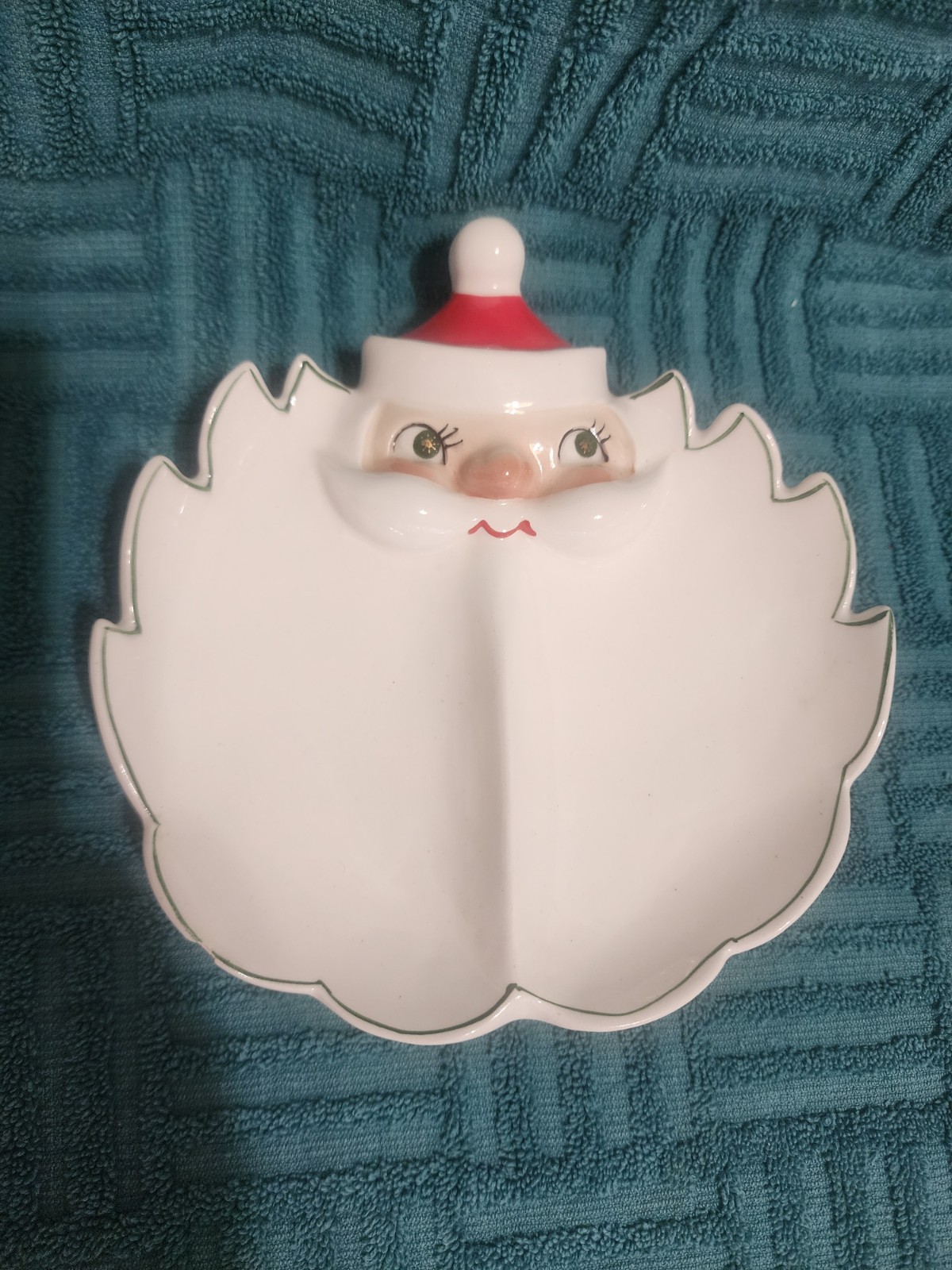 1959 Holt Howard Starry-Eyed Santa Candy Dish Divided