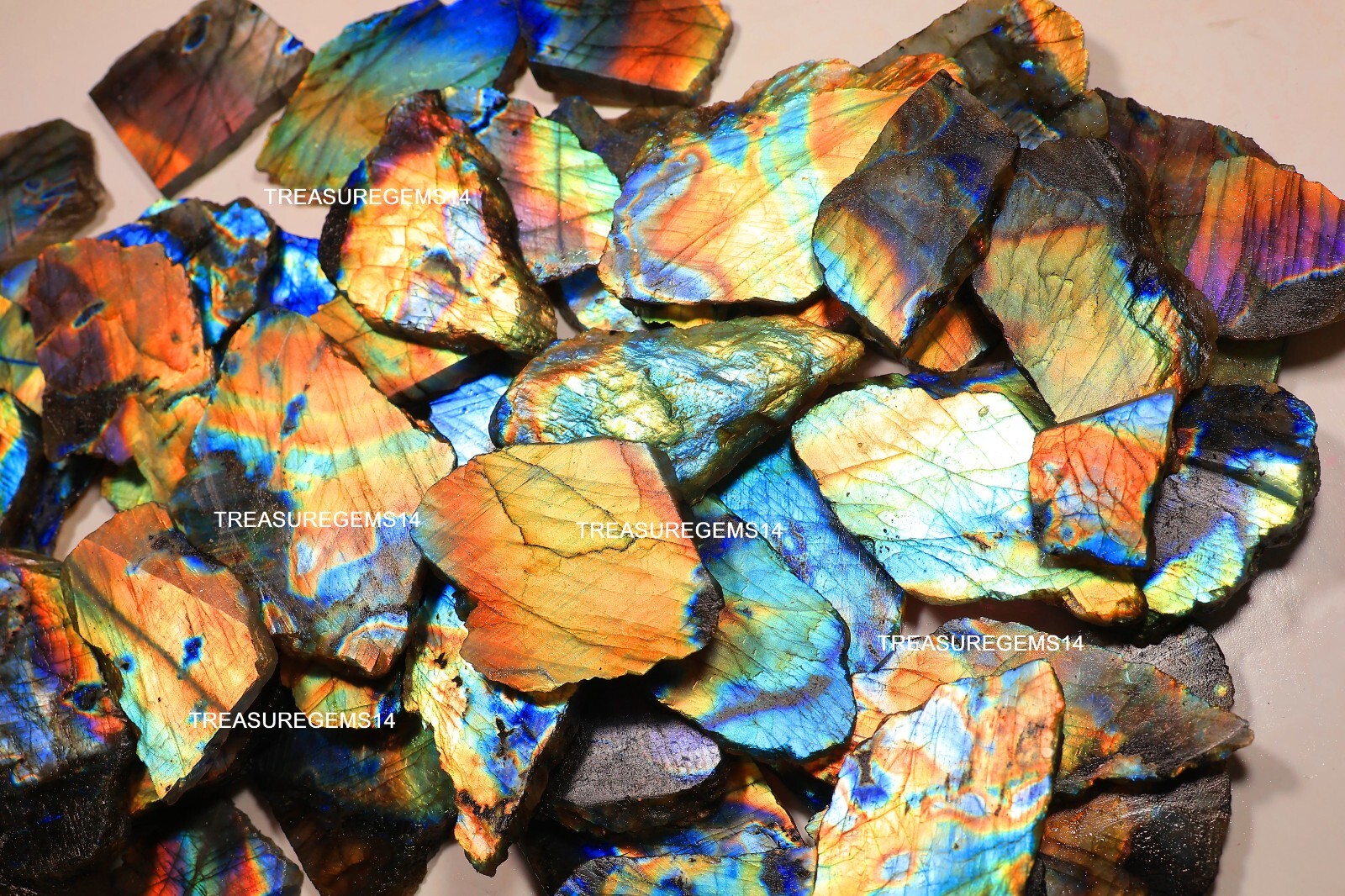 3 KG NATURAL PINK PURPLE MULTI LABRADORITE SPECTROLITE ROCK ROUGH SLAB GEMSTONE